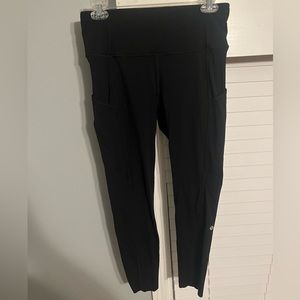 fast and free black lululemon leggings 25’